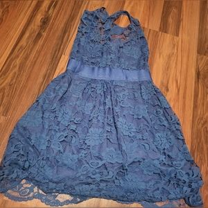 Ice Blue Lace Dress Size 8